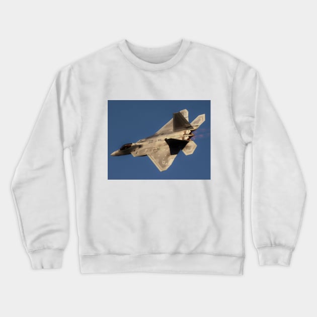 F-22 Raptor in Afterburner Crewneck Sweatshirt by acefox1